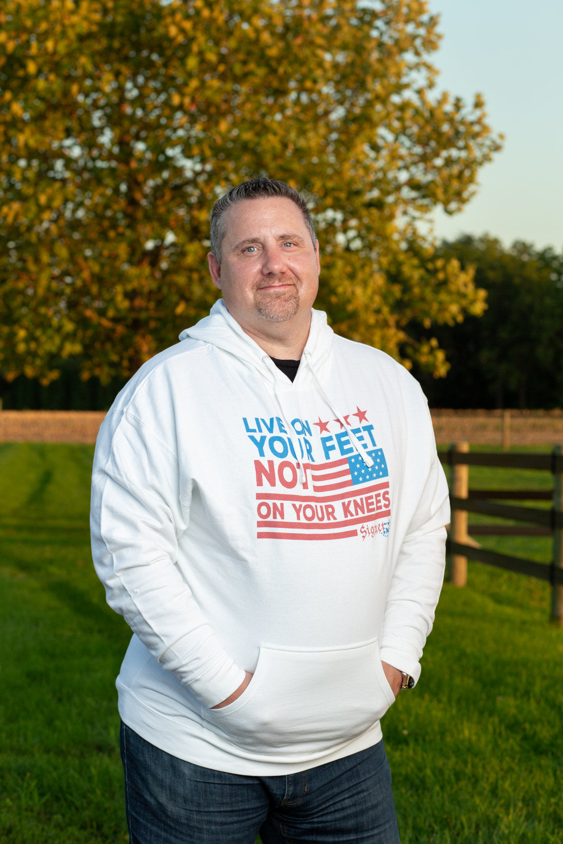 UNISEX Hoodie - Live On Your Feet Not On Your Knees