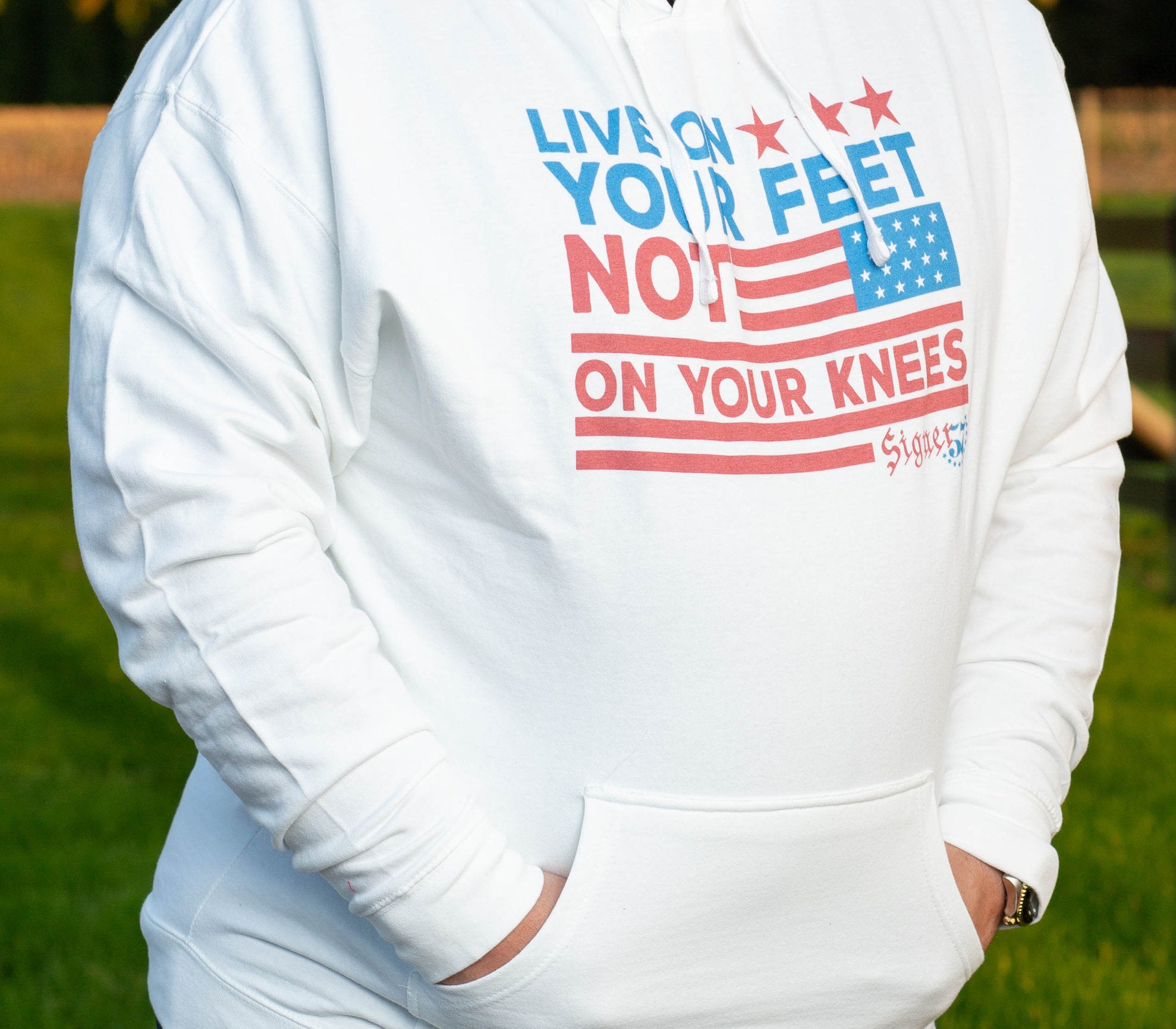 UNISEX Hoodie - Live On Your Feet Not On Your Knees