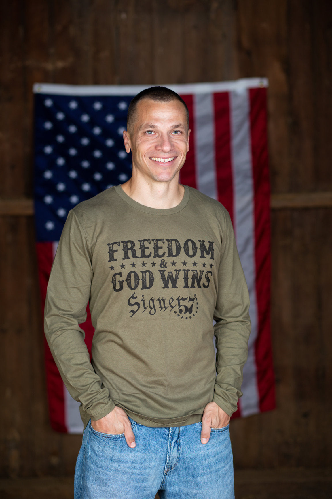UNISEX Long Sleeve Shirt - Freedom & God Wins