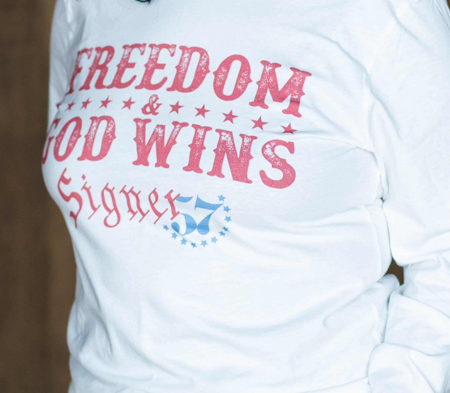 UNISEX Long Sleeve Shirt - Freedom & God Wins