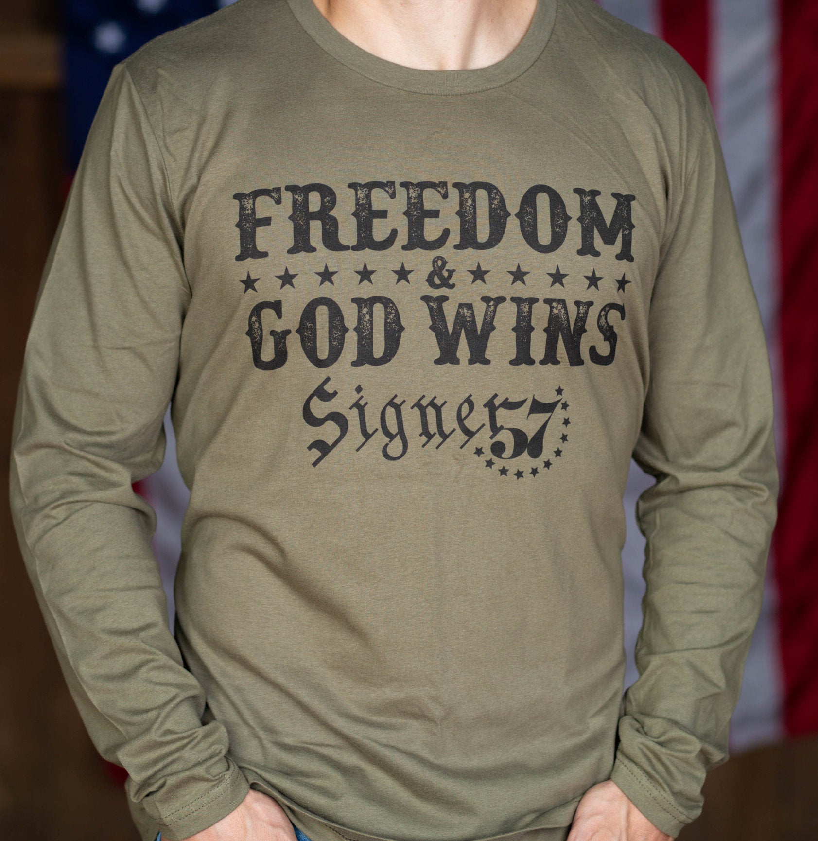 UNISEX Long Sleeve Shirt - Freedom & God Wins